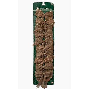 6 Cards Trim A Home Blushing Glow Christmas Tree Ornamental Bow 60 Total Vtg New